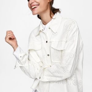 Zara Openwork Embroidery Jacket
